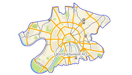 Карта ЦАО