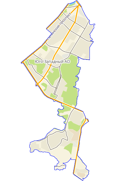 Карта ЮЗАО