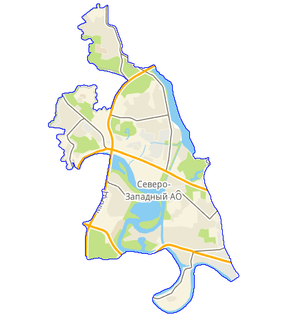 Карта СЗАО