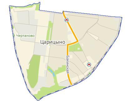 Карта Царицыно