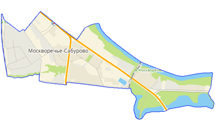 Карта Москворечье-Сабурово