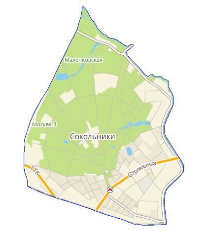 Карта Сокольники