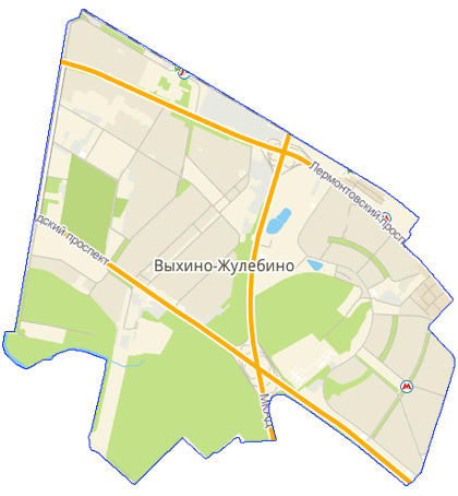 Карта Выхино-Жулебино