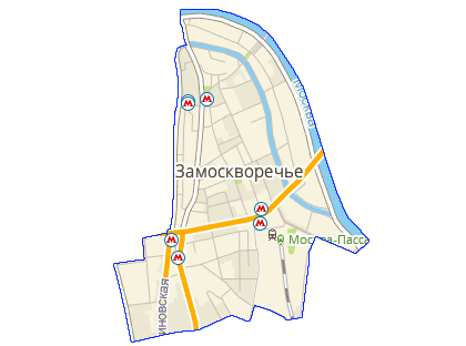 Карта Замоскворечье